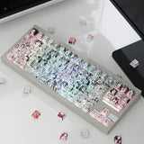 Translucent Side Print Keycaps Pbt Dye Sublimation Oem Profile 134 Keys Set Ja