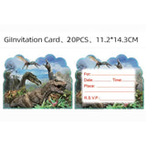 20Pcs Dinosaur Birthday Party Invitations,Dinosaur Invitations Birthday Party Supplies Decoration (Invitations4)