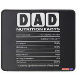 Dad Nutrition Facts Mousepad Gifts From Daughter Dad Mouse Mat Gifts For Dad Fathers Day Mousemat Gifts From Daughter, Son, Kids Mouse Pad 9.5 Inches