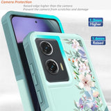 For Moto G Stylus 5G 2024 Case: Cute Flowers Floral Design For Girls Women Slim Soft Tpu Bumper Shockproof Silicone Cell Phone Cover For Motorola Stylus 6.7 (Mint Green/Magnolia)