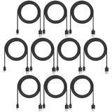 10-Pack 6ft Micro USB Charging Cables & Data Sync - USB-A to Micro USB Cable Bulk for Older Samsung/LG/Android Devices/Kindle, Black