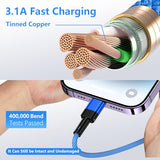 9FT USB A to Lightning Cable Compatible with iPhone 14/14 Pro/14 Pro Max/13/12/11/XR/XS/X/8 Plus/7/6/6s,9 Foot 3.1A Long iPhone Charger Cord Fast