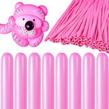 260 Pink Long Balloons For Balloon Garland Thickening Skinny Latex Twisting Animals Modeling Christmas Birthday Wedding Party Festival Decorations 100Pcs