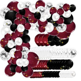 114Pcs Burgundy Black Balloon Garland Kit for Graduation, Birthday, Wedding