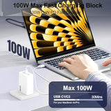 100W Usb C Charger Block,2Pack 3-Port Pd&Ac Gan Super Fast Usb C Charging Block Wall Charger Adapter Plug For Macbook Pro/Macbook Air,Ipad Pro/Air/Mini,Iphone 16E/15Pro,S25/S24/S23 And More