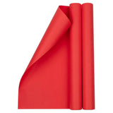 Gift Wrap - Matte Wrapping Paper - 52.6 Sq Ft Total (17 In X 18 Ft) - Matte Red - 2 Rolls/Pack
