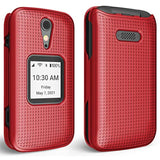 Nakedcellphone Grid Series for Jitterbug Flip 2 Phone Case - Red
