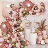 Rose Gold Balloon Garland Kit: Pink, Confetti & Metallic Party Decor