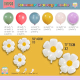 Groovy Daisy Balloon Arch Boho Balloon Garland Kit Pastel Red Blue Green Purple Balloons With Daisy Flower Balloon For For Boho Baby Shower Flower Groovy One Two Birthday Party Decorations