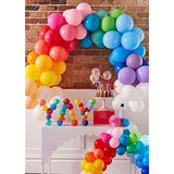 100Pcs Rainbow Party Balloon Garland & Arch Kit-100Pcs Latex Balloons,