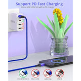 Usb C To Usb C Cable (3Ft, 3-Pack), 60W (3A) Fast Charging For Iphone 16/15, Ipad Air/Pro/Mini, Macbook Air, For Galaxy S25 S24 S23 And More (Blue)