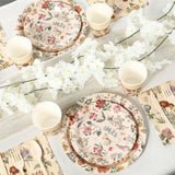 25 Set Floral Party Tableware – Disposable Plates & Napkins for Tea & Birthday