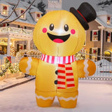 6.2 Ft Christmas Inflatables Gingerbread Man Outdoor Decorations Blow Up Yard Gingerbread Inflatable With Built-In Leds