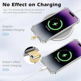 2 Pack Metal Phone Tether Tabs, Rotatable 360° Phone Lanyard Patch, Rectangle Tether Tab for Most Full Coverage Cases, Universal Cellphone Strap Tab