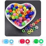 2000+ Pony Beads 6x9mm β 10 Colors Bulk Set for DIY Crafts & Jewelry Making