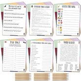 Taylor Birthday Party Favor Merch - 6 Games For 15 Guests Taylor Party Favors, Taylor Party Supplies Double Sided Party Games Cards With 15 Pencils, Birthday Party Decorations For Girls And Boys