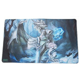 Silver Dragon Nashia Mist Across Snow Fantasy Art Tcg Card Gaming Mouse Pad Mat