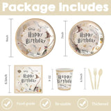 140Pcs Birthday Party Paper Plates Napkins Birthday Party Supplies Paper Cups Dessert Plates Kids Boys Birthday Decorations Set For 20 Guests