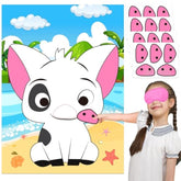 Mona Party Decorations Pin The Nose On The Pig Pin Game For Kids Mona Birthday Party Favors Pig Poster Decorations