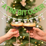 A Tini Bit Older Banner Martini Garland For Girl Women Martini Bow Themed Birthday Decorations A Tiny Bit Older Birthday Martinis Bar Party Decor Green Pink