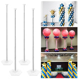 Balloon Column Stand Kit Set Of 4, 7 Feet Height Adjustable Balloon Tower Pillar With Reusable Metal Telescopic Design For Birthday, Wedding, Baby Shower, Graduation Party Decoration