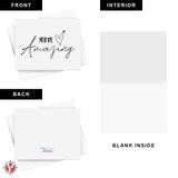 “You’Re Amazing” Greeting Cards And Envelopes – Elegant Fold Over Greetings Of Appreciation, Encouragement And Thanks For Friends And Family – Blank Inside | 4.25 X 5.5” (A2 Size) | 10 Per Pack