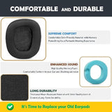 Earpads Replacement Cushion Compatible With Logitech G935, G933, G633, G533, G233 Gaming Headset Durable Ear Pads With Breathable Fabric Foam