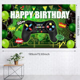 55pcs Video Game Birthday Decorations Set with Backdrop, Table Covers & Balloons