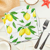 Lemon Cocktail Napkins,Capri Lemon Party Decor 40Pcs Tiles Lemon Decorations Party Napkins,Blue Yellow Lemon Paper Napkins For Summer Lemon Birthday Party Decorations