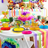12Pcs Fiesta Mexican Party Table Decoration Centerpiece - 8β Paper 5 Cinco De Mayo Party Table Decoration Honeycomb For Fiesta Mexican Themed Taco Party Birthday Day Of The Dead Decor Supplies