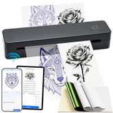 Tattoo Stencil Printer - Wireless Bluetooth Thermal Printer With 10 Stencil & Transfer Papers, Compatible With Iphone Android Pc, Mini For Artists & Beginners