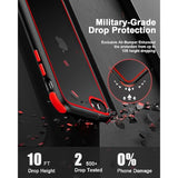 Compatible With Iphone Se 2020/2022 And Iphone 7/8, Ultra Thin Hybrid Case, Soft Tpu Shockproof Bumper Anti Scratch Cover For Iphone 7/8/Se2020/Se2022 - Black/Red