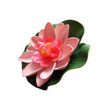 7Pcs 3.9 Inch Artificial Lotus Flower Artificial Flower Pool Aquarium Decoration Eternal Flower Artificial Flower (Lighe Pink)