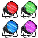 Dj Lights Dmx Sound Activated, 54 X 3W Led Par Lights Rgb Stage Light Dmx, Dj Par Lighting For Church, Concert, Wedding, Party, Bar, Stage Lighting (4 Packs)