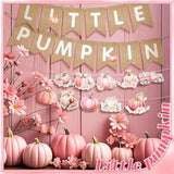 Fall Pink Little Pumpkin Burlap Baby Shower Banner Autumn/Halloween Decor