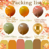 Fall Balloon Arch Kit Burnt Orange Yellow Green Brown Gold Thanksgiving Decor