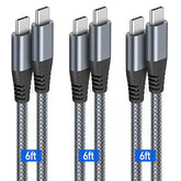 Usb C To Usb C Cable 6Ft 60W, 3Pack Usb C Cable, Pd Type C Charging Cable Fast Charging Compatible With Iphone 15, Macbook Pro, Ipad Pro, Galaxy S20 And Other Usb C Charger