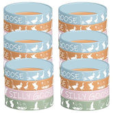 24 Pcs Silly Goose Theme Rubber Wristbands White Goose Decorations Birthday Party Favors Supplies Silicone Wristband