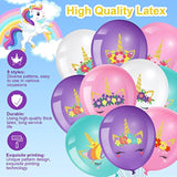 45 Pieces Unicorn Latex Balloons Arch Kit Column Garlands Balloons For Girls Birthday Unicorn Themed Baby Shower Ideal Party Decorations Supplies