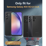 For Samsung Galaxy A54 5G Case: Shockproof Protective Silicone Phone Cases - Slim Full Protection Cell Phones Cover With Screen Protector - Dual Layer Rugged Cell Covers Black