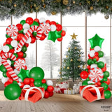 Christmas Balloon Arch Kit - Pack Of 123 | Foil & Latex Balloons For Indoor Merry Christmas Decorations