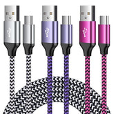 Usb C Charger Cable Fast Charging Cord 3Pc For Samsung Galaxy A17 A16 A15 5G/A35/S25 Ultra/A54/S24Fe/A14/A13/A53/S23/S21,Iphone 16 15,Pixel 10 Pro Xl/9A/8/7,Moto Edge2025/G Power,Oneplus Nord N200/N10