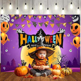 7x5ft Halloween Trick or Treat Backdrop Spooky Castle Pumpkin Ghost Photo Decor