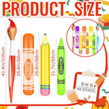 8 Pcs Colorful Art Party Decorations Set With Inflatable Paint Brushes Balloons Marker Pencil Crayon Balloons Prop Kit For Art Paint Back To School Party Favor