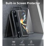 For Samsung Galaxy Z-Fold-4 Case: Military Grade Hinge Protection S-Pen Holder Heavy Duty Shockproof 360 Full-Body Protective Phone Cover With Kickstand For Galaxy Zfold 4 5G 2022 (Black)