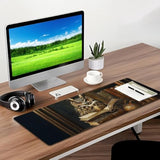 Owl Book Gaming Mouse Pad, Desk Mat, Non-Slip Rubber Base Cool Aesthetic Mousepads For Computer Laptop Keyboard Office School Home Desktop Accessories Decor 31.5" X 11.8"
