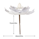 10’’ Large Glitter Christmas Flowers 6 Pcs Artificial Magnolia Flower Velvet Fold Christmas Tree Flower Decorations Xmas Tree New Year Party Wedding Ornaments (White)
