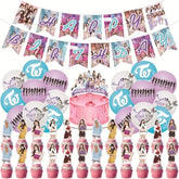 Twice Merch Party Decorations Happy Birthday Banner Cake & Cupcake Toppers Balloons