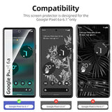 3-Pack Google Pixel 6A 6.1" Tempered Glass Screen Protectors Anti-Scratch