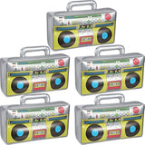 5 Pcs Inflatable Boombox Inflatable Radio Boombox 80S 90S Party Decorations 16.5 Inches For Rappers Hip Hop Theme Costume Disco Retro Theme Party Decorations Supplies
